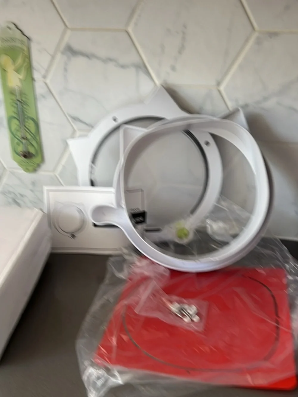 Two Cat Doors - White Circular Plastic cat-shaped